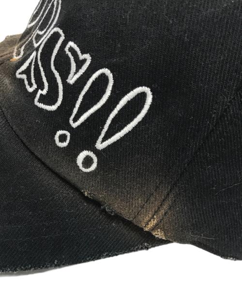 KAMIYA（カミヤ）KAMIYA (カミヤ) CA4LA (カシラ) OOPS DISTRESSED CAP ブラック サイズ:表記なしの古着・服飾アイテム