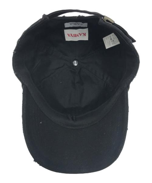 KAMIYA（カミヤ）KAMIYA (カミヤ) CA4LA (カシラ) OOPS DISTRESSED CAP ブラック サイズ:表記なしの古着・服飾アイテム