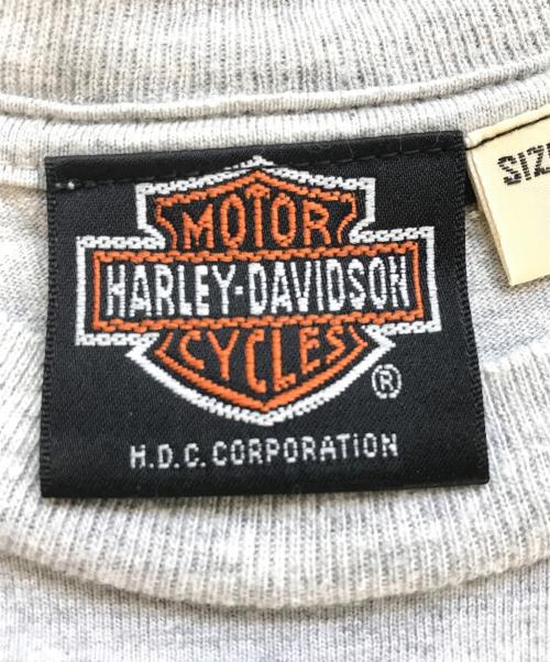 HARLEY-DAVIDSON（ハーレーダビッドソン）HARLEY-DAVIDSON (ハーレーダビッドソン) 90-00s HARLEY-DAVIDSON(ハーレーダビッドソン) モーターTシャツ グレー サイズ:Lの古着・服飾アイテム