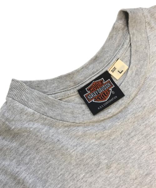 HARLEY-DAVIDSON（ハーレーダビッドソン）HARLEY-DAVIDSON (ハーレーダビッドソン) 90-00s HARLEY-DAVIDSON(ハーレーダビッドソン) モーターTシャツ グレー サイズ:Lの古着・服飾アイテム