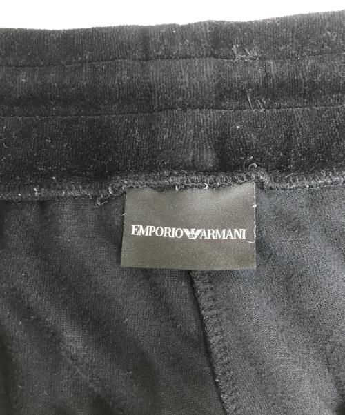 EMPORIO ARMANI（エンポリオ アルマーニ）EMPORIO ARMANI (エンポリオ アルマーニ) ラメラインベロアパンツ ブラック サイズ:XXLの古着・服飾アイテム