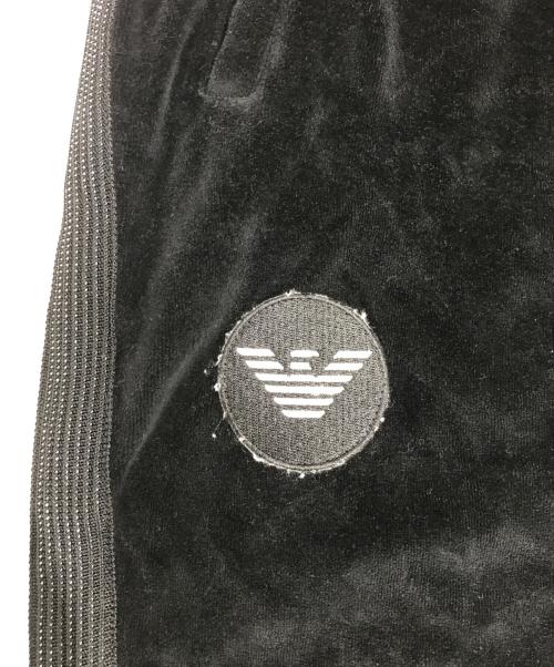 EMPORIO ARMANI（エンポリオ アルマーニ）EMPORIO ARMANI (エンポリオ アルマーニ) ラメラインベロアパンツ ブラック サイズ:XXLの古着・服飾アイテム