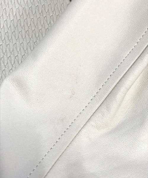Barassi（バラシ）Barassi (バラシ) 切替レザージャケット アイボリー サイズ:3Lの古着・服飾アイテム