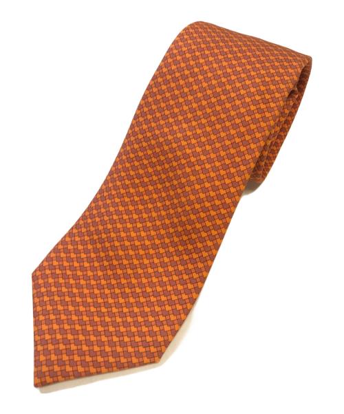 HERMES（エルメス）HERMES (エルメス) シルクネクタイ オレンジ サイズ:表記なしの古着・服飾アイテム