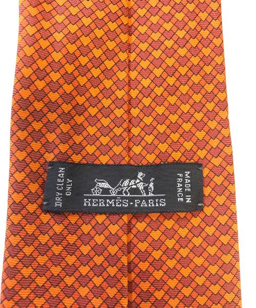 HERMES（エルメス）HERMES (エルメス) シルクネクタイ オレンジ サイズ:表記なしの古着・服飾アイテム