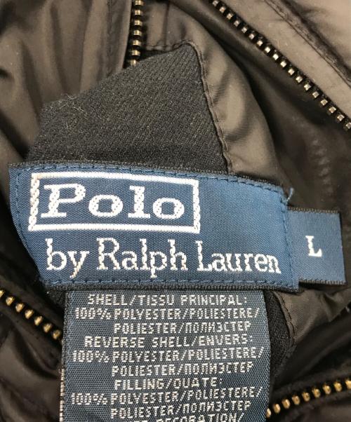 POLO RALPH LAUREN（ポロ・ラルフローレン）POLO RALPH LAUREN (ポロ・ラルフローレン) リバーシブルキルティングジャケット ブラック サイズ:Lの古着・服飾アイテム