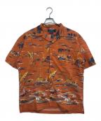 POLO SPORTポロスポーツ）の古着「アロハシャツ」｜オレンジ
