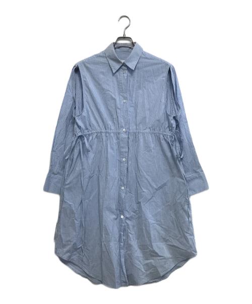 MM6（エムエムシックス）MM6 (エムエムシックス) ギャザーシャツワンピース スカイブルー サイズ:40の古着・服飾アイテム