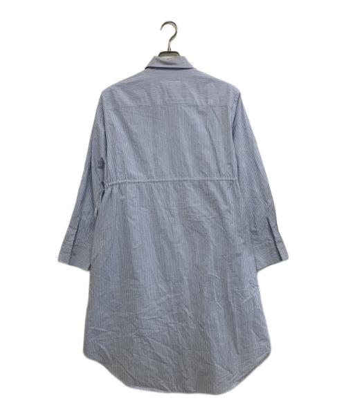 MM6（エムエムシックス）MM6 (エムエムシックス) ギャザーシャツワンピース スカイブルー サイズ:40の古着・服飾アイテム