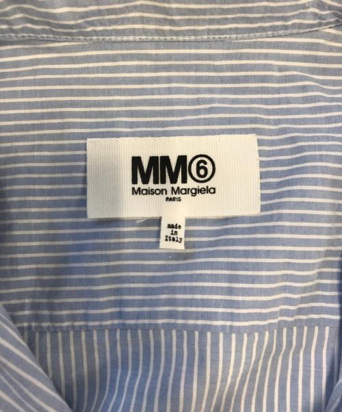 MM6（エムエムシックス）MM6 (エムエムシックス) ギャザーシャツワンピース スカイブルー サイズ:40の古着・服飾アイテム