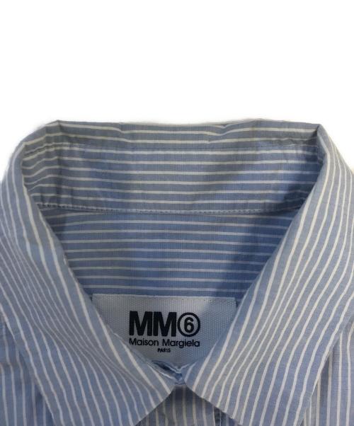 MM6（エムエムシックス）MM6 (エムエムシックス) ギャザーシャツワンピース スカイブルー サイズ:40の古着・服飾アイテム