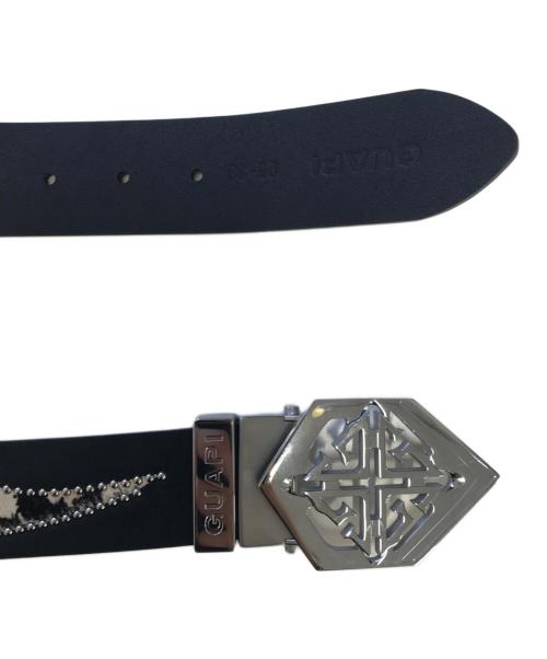 GUAPI（グアピ）GUAPI (グアピ) SILVER EMBLEM BELT ブラックの古着・服飾アイテム