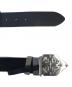 中古・古着 GUAPI (グアピ) SILVER EMBLEM BELT ブラック：18000円
