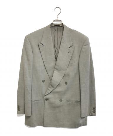美品■GIORGIO ARMANI ドット柄 テーラードジャケット グレー 中古・古着通販】GIORGIO ARMANI (ジョルジョアルマーニ) ダブル