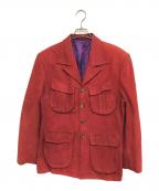 PAUL SMITHポールスミス）の古着「レザーサファリジャケット」｜レッド