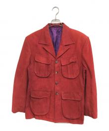 PAUL SMITH（ポールスミス）の古着「レザーサファリジャケット」｜レッド