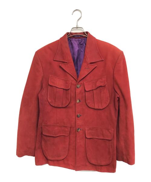 PAUL SMITH（ポールスミス）PAUL SMITH (ポールスミス) レザーサファリジャケット レッド サイズ:Lの古着・服飾アイテム