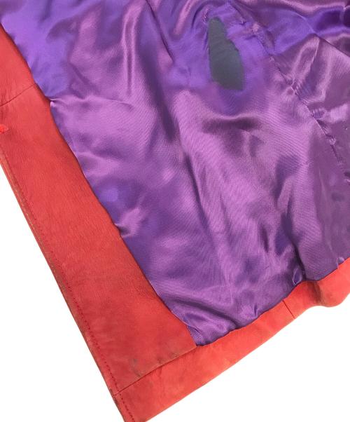 PAUL SMITH（ポールスミス）PAUL SMITH (ポールスミス) レザーサファリジャケット レッド サイズ:Lの古着・服飾アイテム
