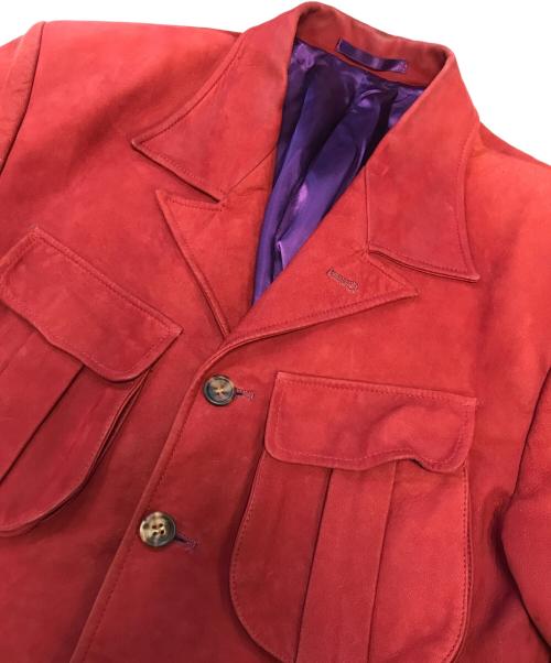 PAUL SMITH（ポールスミス）PAUL SMITH (ポールスミス) レザーサファリジャケット レッド サイズ:Lの古着・服飾アイテム