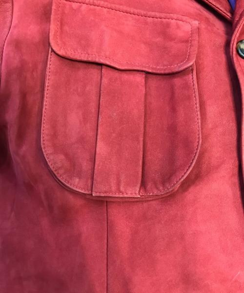 PAUL SMITH（ポールスミス）PAUL SMITH (ポールスミス) レザーサファリジャケット レッド サイズ:Lの古着・服飾アイテム