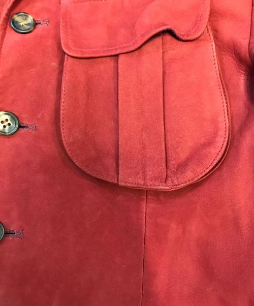 PAUL SMITH（ポールスミス）PAUL SMITH (ポールスミス) レザーサファリジャケット レッド サイズ:Lの古着・服飾アイテム