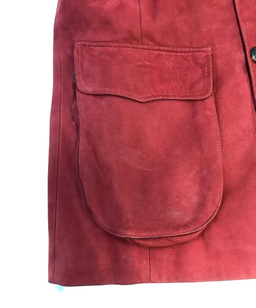 PAUL SMITH（ポールスミス）PAUL SMITH (ポールスミス) レザーサファリジャケット レッド サイズ:Lの古着・服飾アイテム
