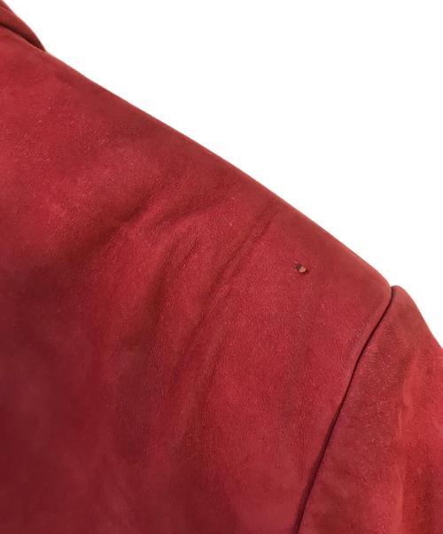 PAUL SMITH（ポールスミス）PAUL SMITH (ポールスミス) レザーサファリジャケット レッド サイズ:Lの古着・服飾アイテム