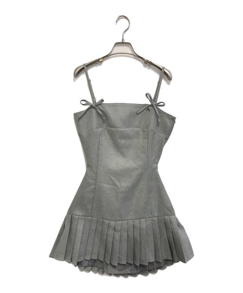 ANDMARY（アンドマリー）ANDMARY (アンドマリー) Karen knit set mini dress グレー×ブラック サイズ:Ⅿの古着・服飾アイテム