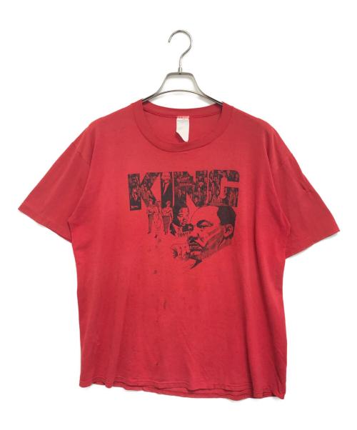 VINTAGE（ヴィンテージ）VINTAGE (ヴィンテージ) マーティン・ルーサー・キング プリントTシャツ レッド サイズ:XLの古着・服飾アイテム