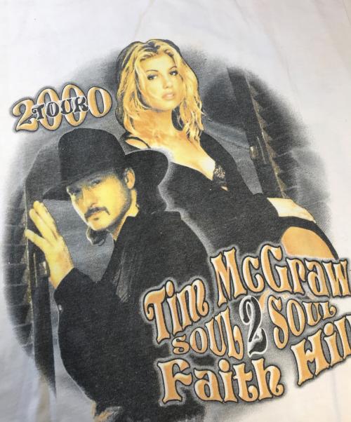 アーティストTシャツ（アーティストTシャツ）アーティストTシャツ (アーティストTシャツ) tim mcgraw(ティム・マグロウ) アーティストTシャツ ホワイト サイズ:Lの古着・服飾アイテム