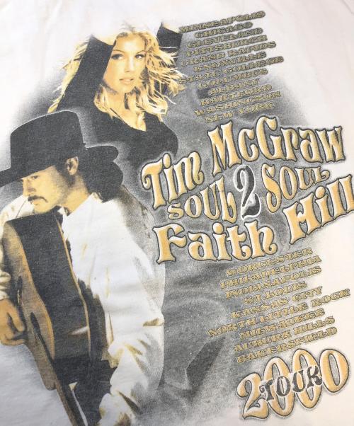 アーティストTシャツ（アーティストTシャツ）アーティストTシャツ (アーティストTシャツ) tim mcgraw(ティム・マグロウ) アーティストTシャツ ホワイト サイズ:Lの古着・服飾アイテム