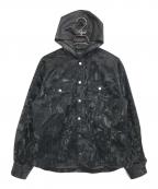BREATHブレス）の古着「NEW RICH FAUX LEATHER HOODIE SHIRT」｜ブラック