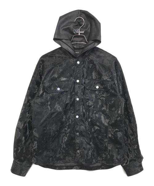 BREATH（ブレス）BREATH (ブレス) NEW RICH FAUX LEATHER HOODIE SHIRT ブラック サイズ:Mの古着・服飾アイテム