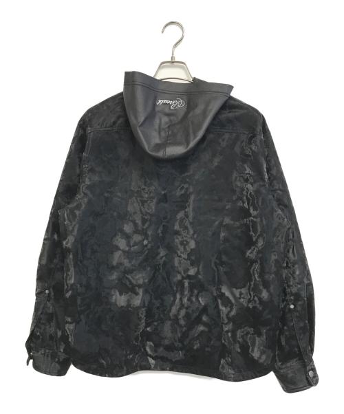 BREATH（ブレス）BREATH (ブレス) NEW RICH FAUX LEATHER HOODIE SHIRT ブラック サイズ:Mの古着・服飾アイテム