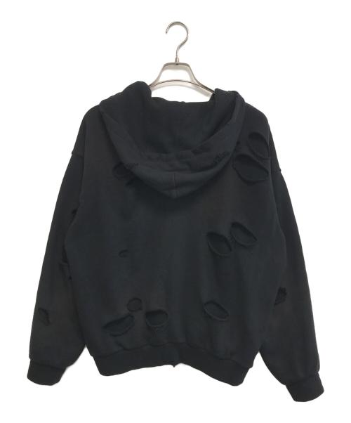 JUN/NAKAYAMA（ジュン ナカヤマ）JUN/NAKAYAMA (ジュン ナカヤマ) THERMAL LAYERED ZIP HOODIE ブラック サイズ:46の古着・服飾アイテム