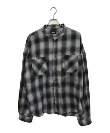 BREATH（ブレス）の古着「COLLAR LESS SHIRT」｜ブラック×グレー