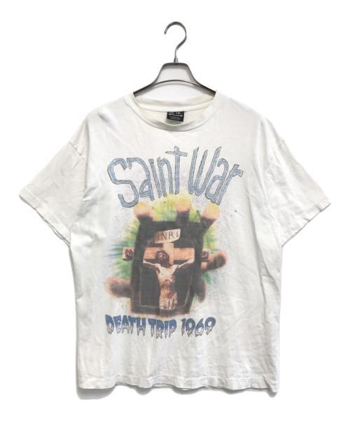SAINT MICHAEL（セントマイケル）SAINT MICHAEL (セントマイケル) SAINT WAR SS TEE ホワイト サイズ:Lの古着・服飾アイテム