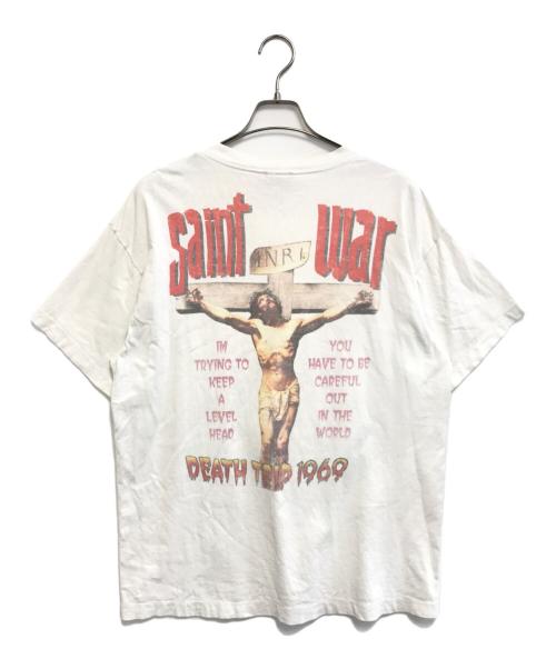 SAINT MICHAEL（セントマイケル）SAINT MICHAEL (セントマイケル) SAINT WAR SS TEE ホワイト サイズ:Lの古着・服飾アイテム