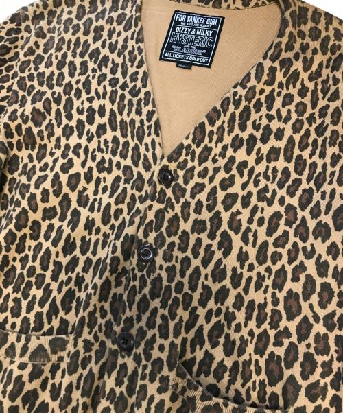 Hysteric Glamour（ヒステリックグラマー）Hysteric Glamour (ヒステリックグラマー) LEOPARD柄カーディガン ブラウン サイズ:Mの古着・服飾アイテム