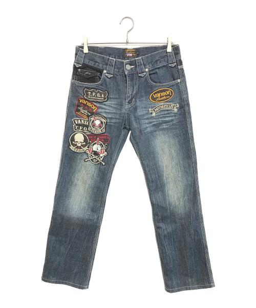 VANSON（バンソン）VANSON (バンソン) 刺繍デニムパンツ インディゴ サイズ:30の古着・服飾アイテム