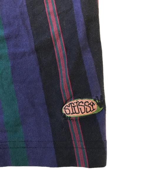 stussy（ステューシー）stussy (ステューシー) マルチストライプTシャツ マルチカラー サイズ:Mの古着・服飾アイテム