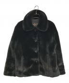 FENDI JEANSフェンディ ジーンズ）の古着「ロゴラインエコファージャケット」｜ブラック