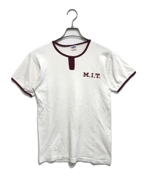 Champion（チャンピオン）Champion (チャンピオン) リンガーTシャツ ホワイト サイズ:MEDIUMの古着・服飾アイテム