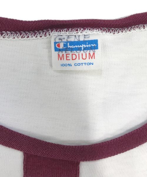 Champion（チャンピオン）Champion (チャンピオン) リンガーTシャツ ホワイト サイズ:MEDIUMの古着・服飾アイテム