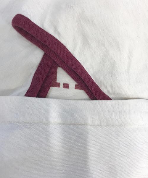 Champion（チャンピオン）Champion (チャンピオン) リンガーTシャツ ホワイト サイズ:MEDIUMの古着・服飾アイテム