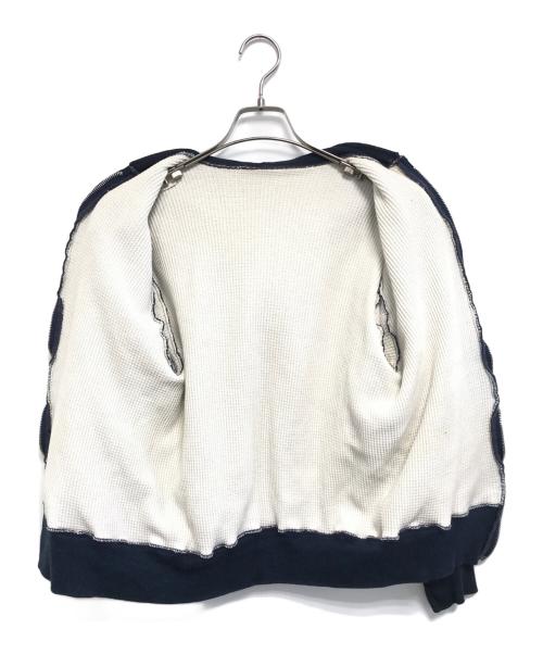 VINTAGE（ヴィンテージ）VINTAGE (ヴィンテージ) 裏サーマルジップパーカー ネイビー サイズ:LARGEの古着・服飾アイテム