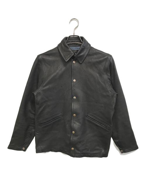 FAR EAST WANDERERS（ファーイースト ワンダラーズ）FAR EAST WANDERERS (ファーイースト ワンダラーズ) レザージャケット ブラック サイズ:Lの古着・服飾アイテム