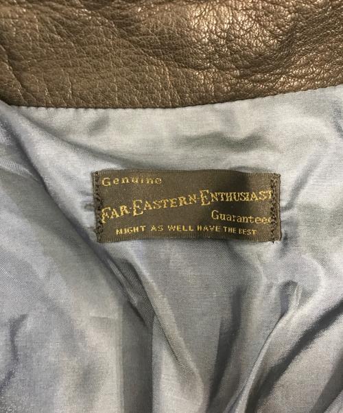 FAR EAST WANDERERS（ファーイースト ワンダラーズ）FAR EAST WANDERERS (ファーイースト ワンダラーズ) レザージャケット ブラック サイズ:Lの古着・服飾アイテム