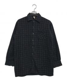 VINTAGE（ヴィンテージ）の古着「ウールシャツ」｜ブラック