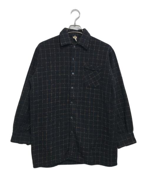 VINTAGE（ヴィンテージ）VINTAGE (ヴィンテージ) ウールシャツ ブラック サイズ:SIZE 3の古着・服飾アイテム